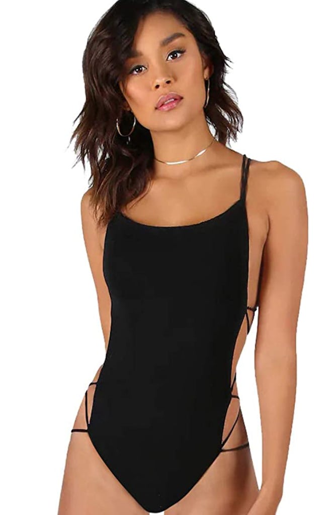 Verdusa Sleeveless Scoop Neck Backless Bodysuit