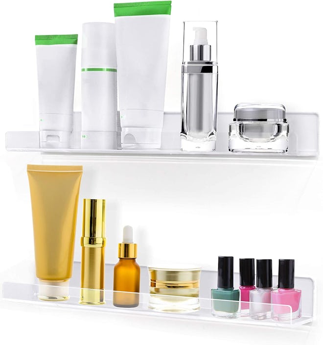 Estilo Acrylic Wall Mounted Display Floating Shelves (2-Pack)