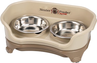 These elevated cat bowls for messy eaters feature high walls to keep food from spilling out.