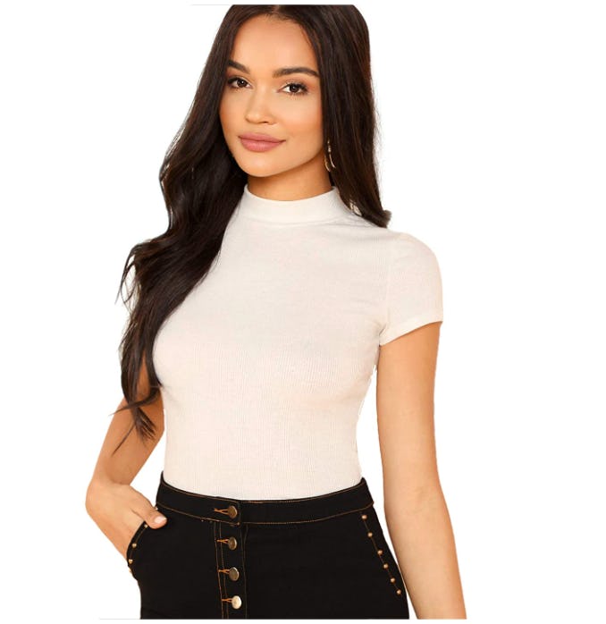 SheIn Mock Neck Knit Crop