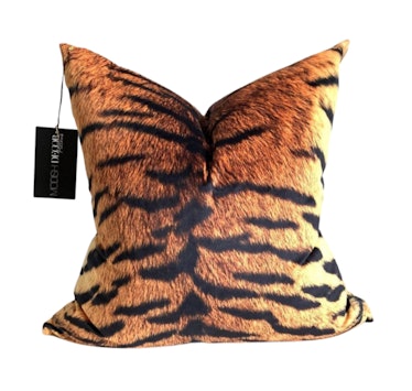 The Wildlife Tiger Velvet Pillow
