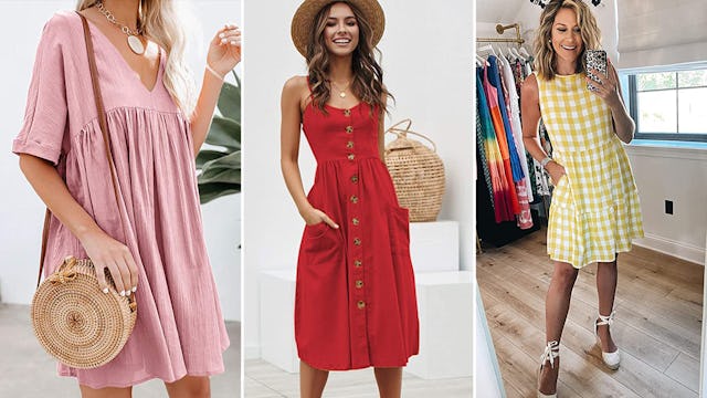 Women wearing colorful comfy summer dresses
