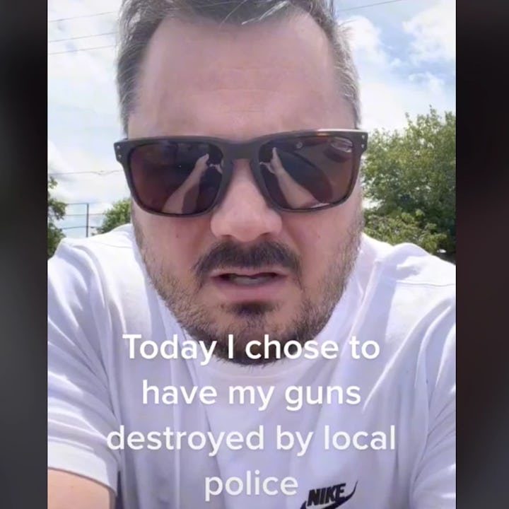 An Oregon father surrendered his AR-15 and 9-millimeter handgun after the mass shooting in Uvalde, T...