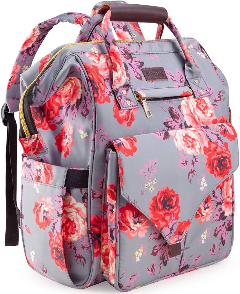 Kaome Large Floral Diaper Bag Backpack