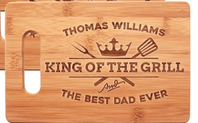 Personalized Bamboo Cutting Board for Grill Master