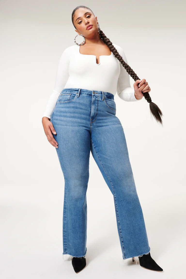 Women's Fashion High Waist Long Denim Bell Bottom Jeans Flared Pants, Black,  X-Large - Walmart.com
