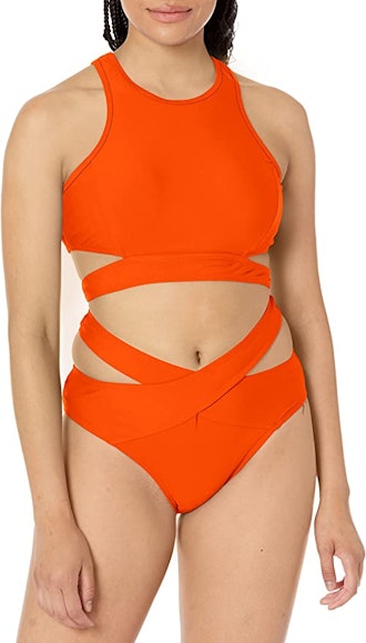 Tempt Me Two-Piece High Neck Bikini Cutout Swimsuit