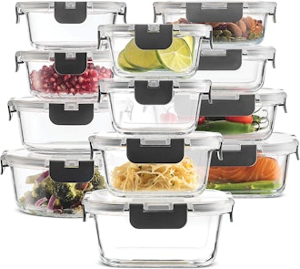 FineDine Glass Food Storage Containers (24-Piece Set)