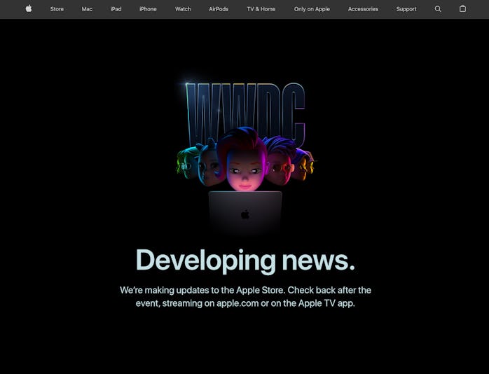 Apple Store down WWDC 2022