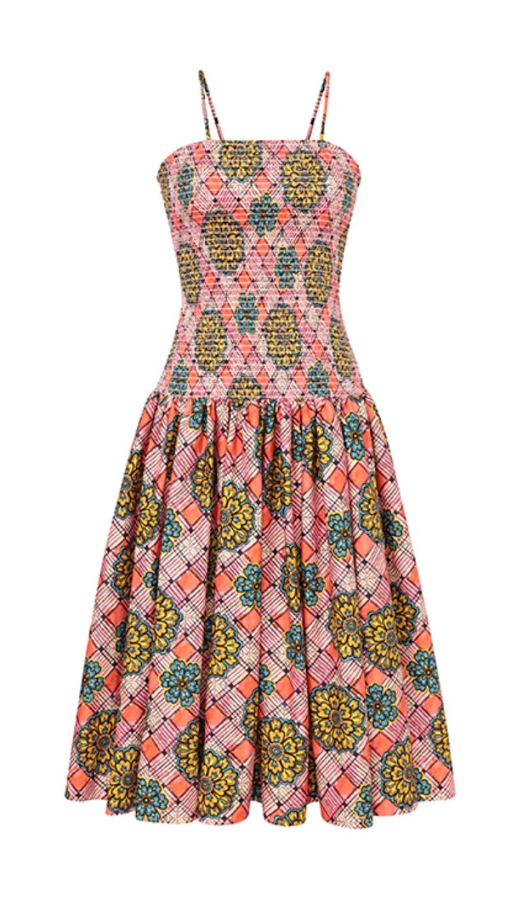 autumn adeigbo printed smocked dress