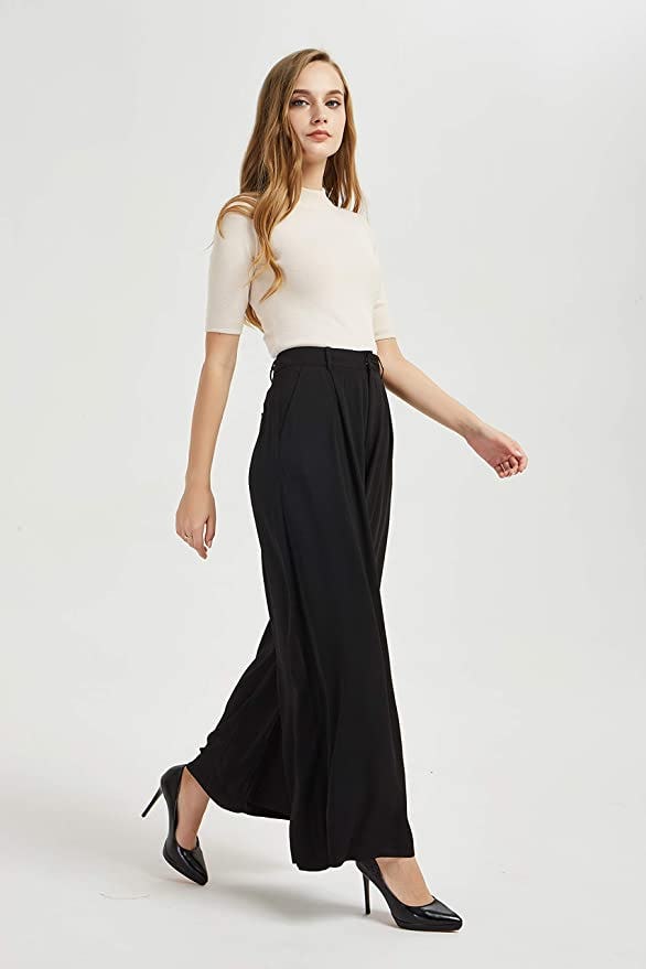 Tronjori High Waist Wide Leg Palazzo Pants