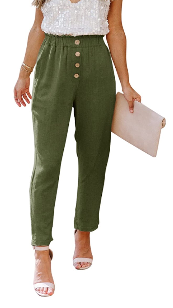 NIMIN Button Up Paper Bag Pants