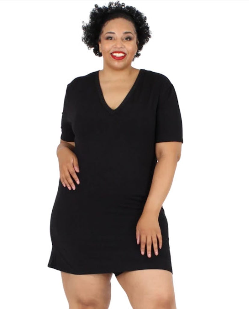 Lux Cotton Modal V-Neck T-Shirt Dress