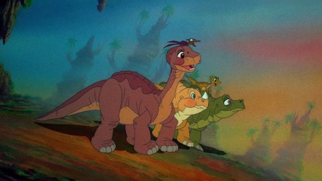 'The Land Before Time' is a classic dinosaur movie for kids.