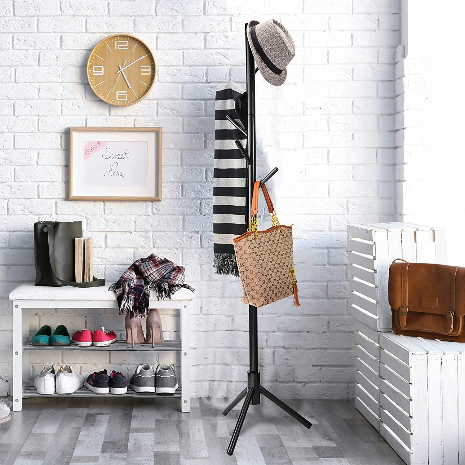 ZOBER Free Standing Wooden Coat Rack