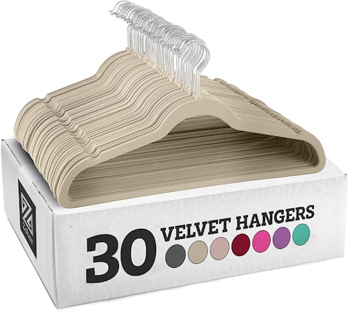 Zober Non-Slip Velvet Hangers (30- Pack)