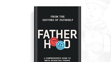 Black cover of "Fatherhood", book by editors of Fatherly