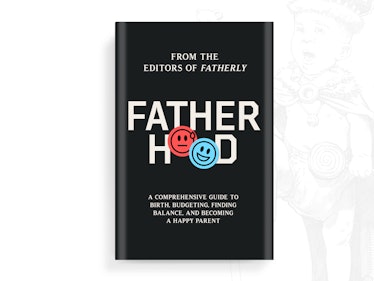 Black cover of "Fatherhood", book by editors of Fatherly