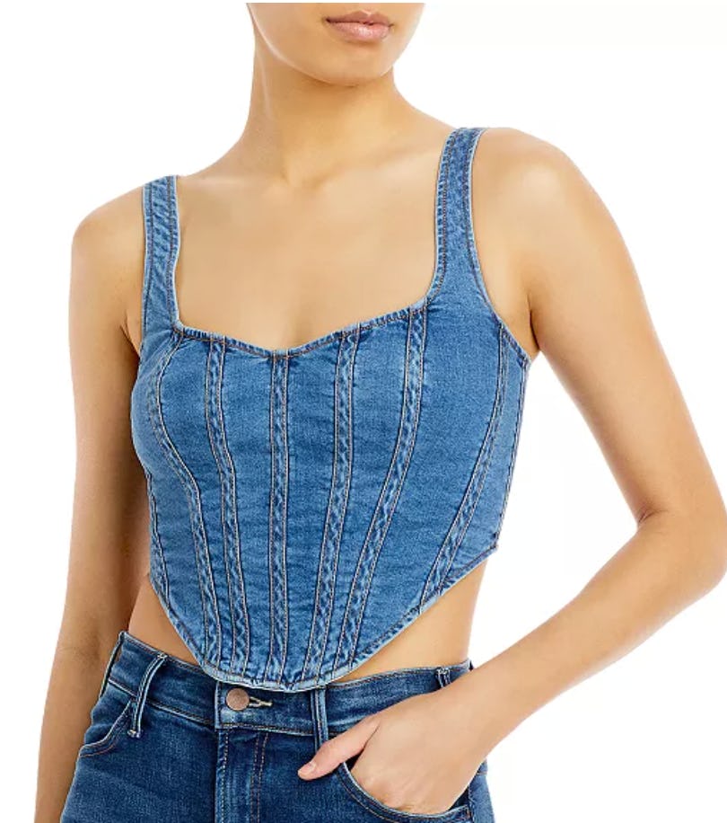 Denim Corset Bustier