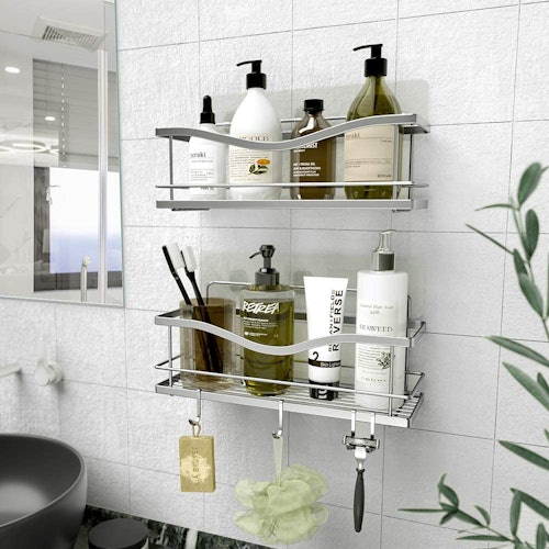KINCMAX Shower Caddy Bathroom Shelf (2-Pack)