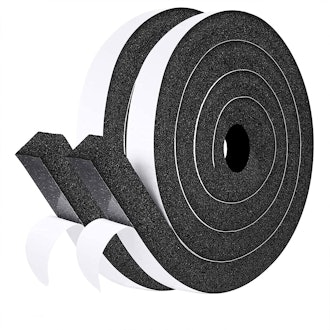 fowong Open Cell Foam Seal Tape, 1-inch by 4 yards (2-Pack)