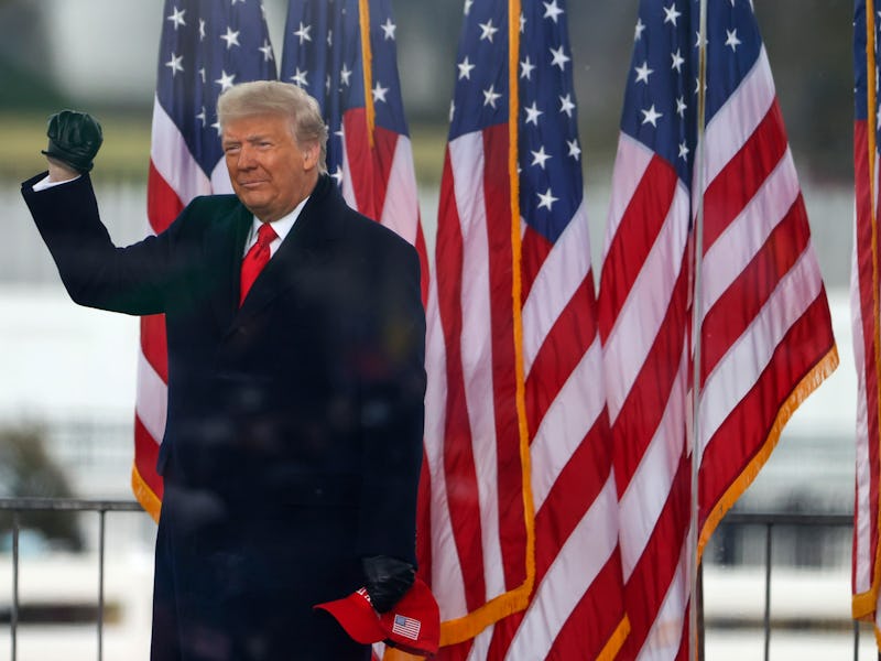 President Donald Trump arrives at the "Stop The Steal" rally on Jan. 6, 2021, in Washington, D.C.