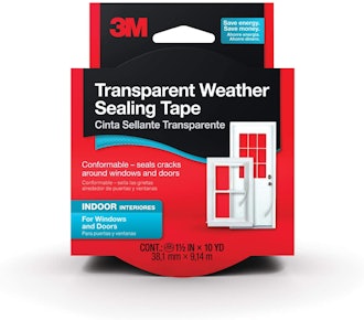 3M Interior Transparent Weather Sealing Tape, 1.5-inch by 10 yards
