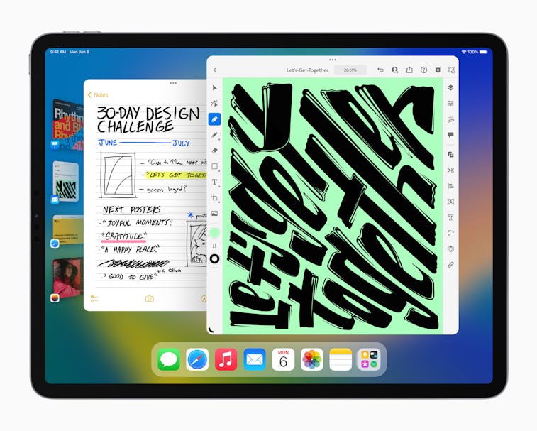 Stage Manager in iPadOS 16