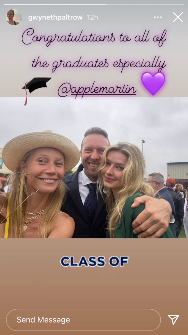 Gwyneth Paltrow and Chris Martin at their daughter, Apple Martin's high school graduation.