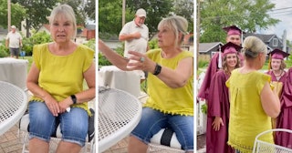 A daughter took a video of her mom, a retired kindergarten teacher, reuniting with her last class as...