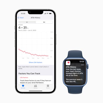 Apple watchOS 9's AFib history feature