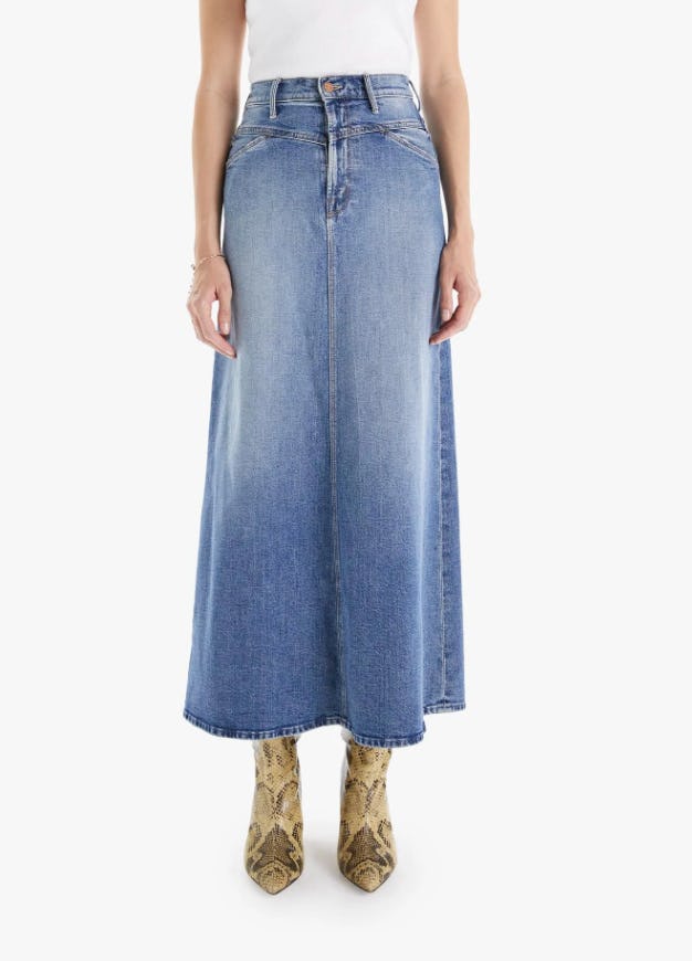 THE YOKE FRONT CIRCLE MAXI SKIRT