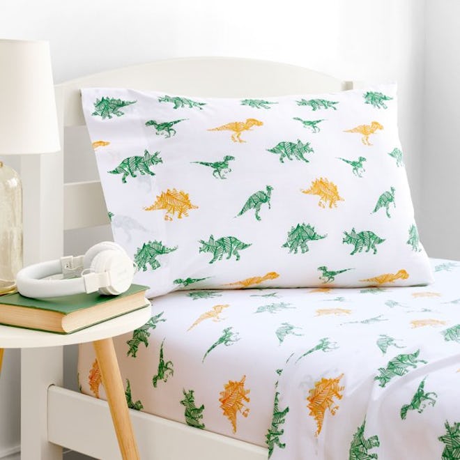 Dino Toss Organic Cotton Blend Sheet Set