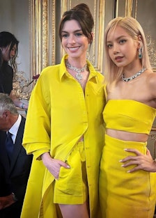 Anne Hathaway and Lisa of Blackpink