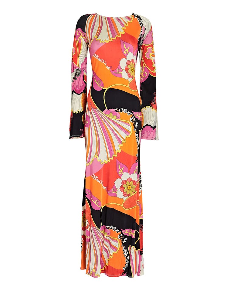 Zella Open-Back Floral Maxi Dress Ronny Kobo