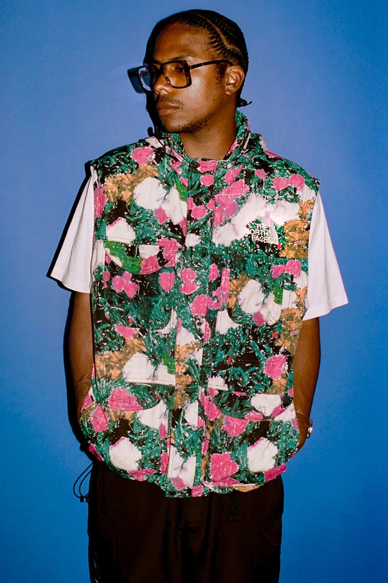 north face floral shirt