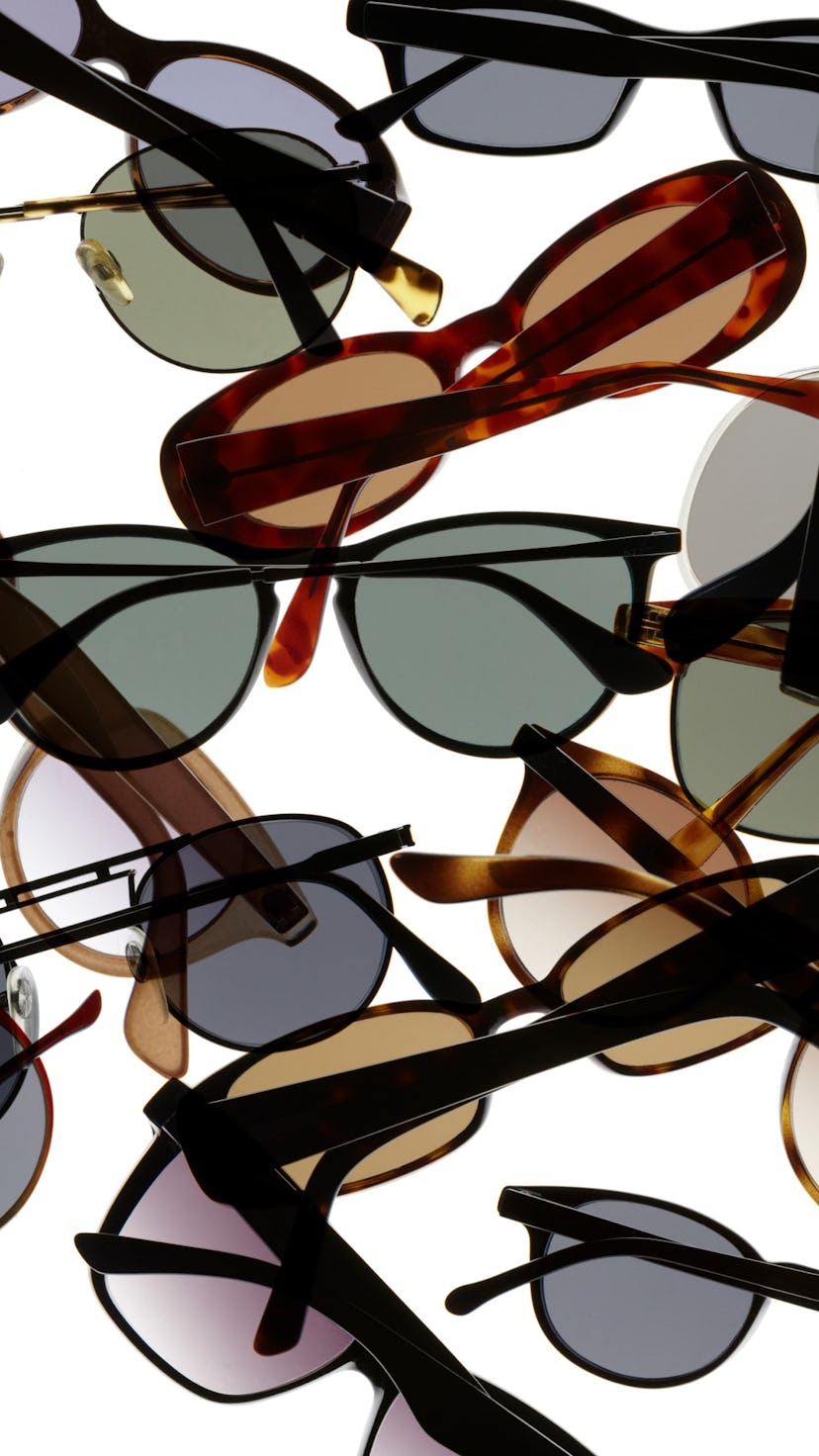 Collage of many different types of sunglasses