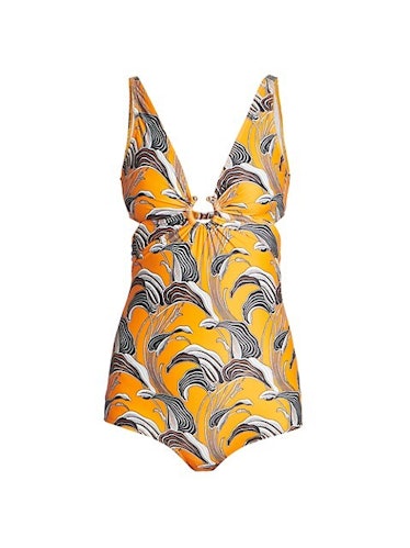 Paco Rabanne Floral One-Piece Swimsuit