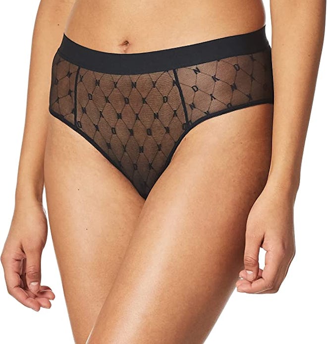 DKNY Monogram Mesh Midi Brief Panty