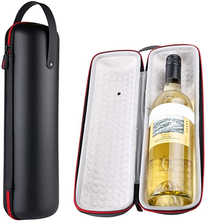 wine tote with semi hard shell