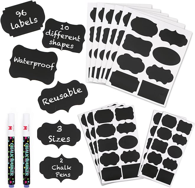 Mantah Chalkboard Label Stickers (96-Pack)