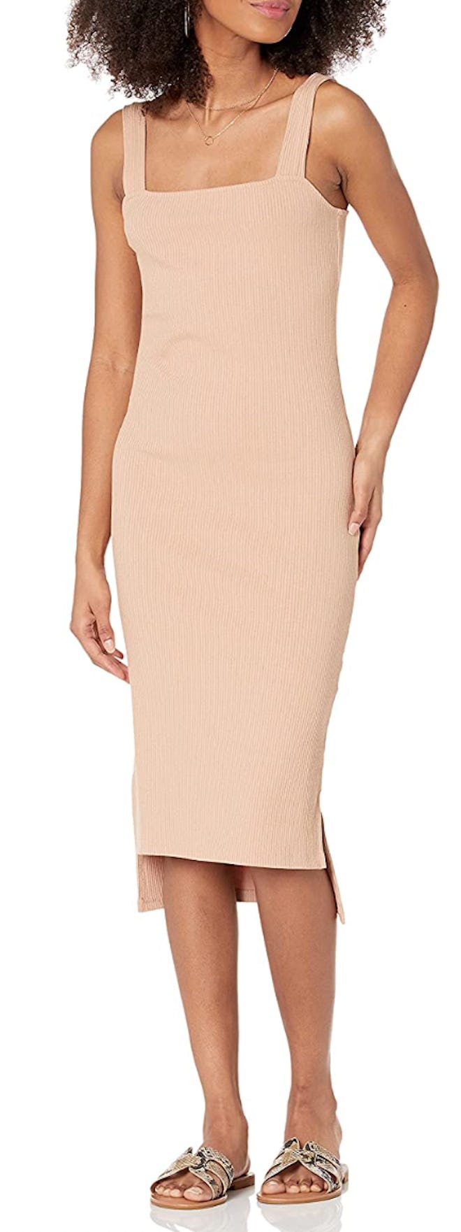 The Drop Amelia Square Neck Bodycon Midi Dress