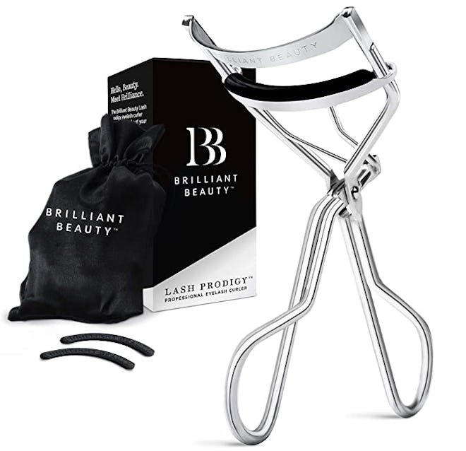 Brilliant Beauty Eyelash Curler with Satin Bag and Refill Pads