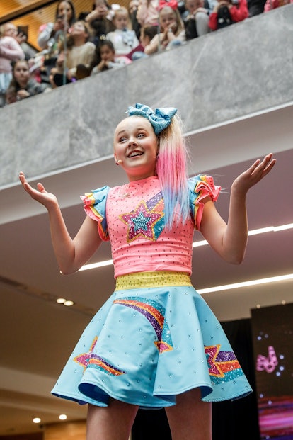 JoJo Siwa with blue and pink hair on July 3, 2018 in Melbourne, Australia.