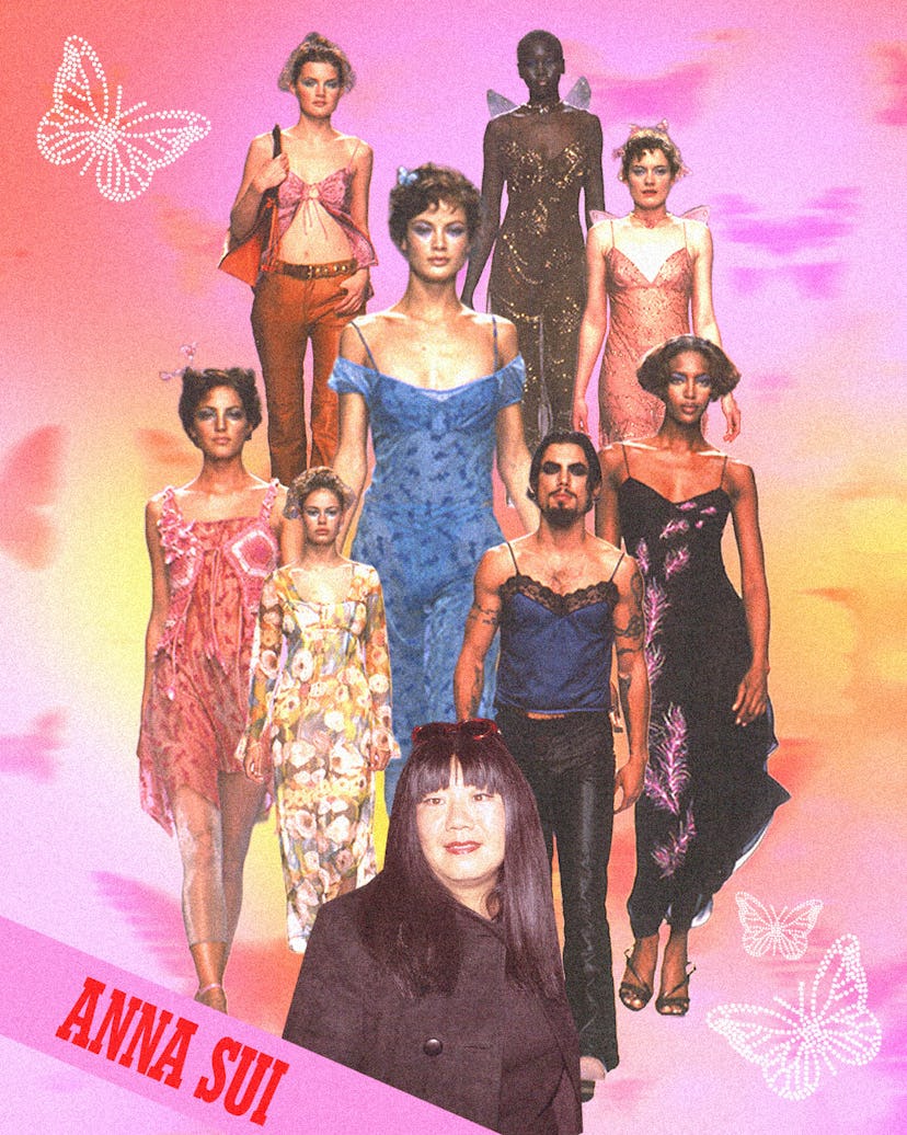 A collage of Anna Sui models