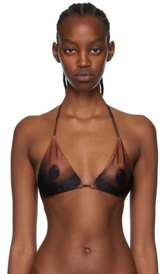 Jean Paul Gaultier Brown Lotta Volkova Edition 'The Naked' Bikini