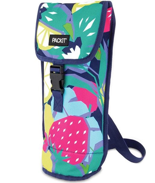 freezable wine tote with gel liner