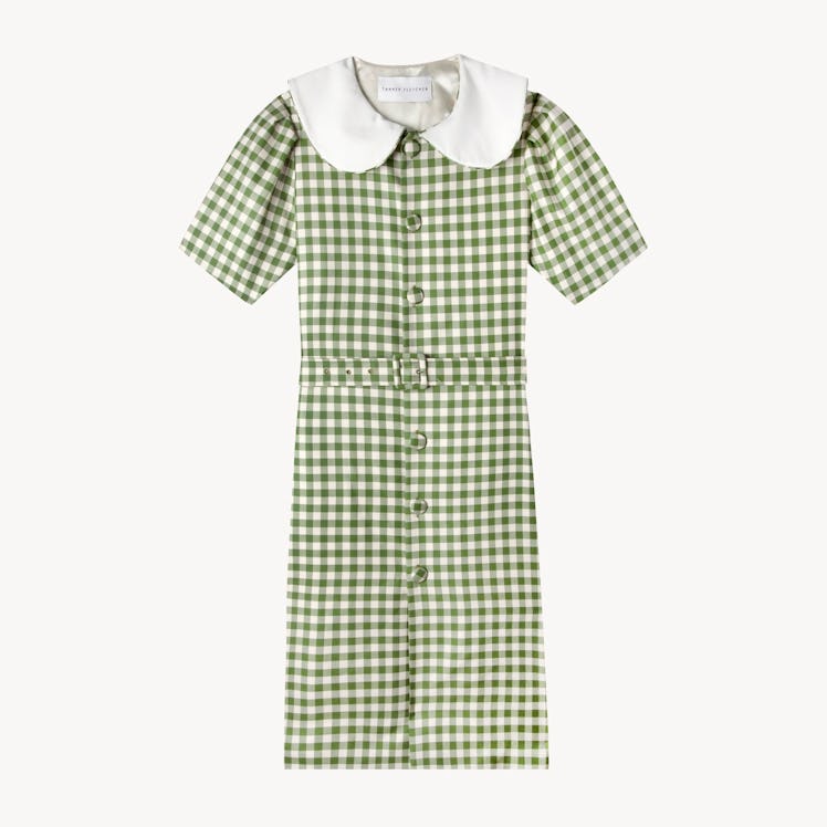 Tanner Fletcher Connie Gingham Belted Mid Length Dress