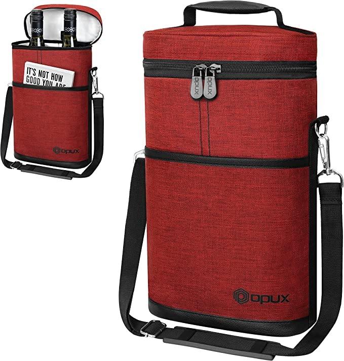 wine tote with a pocket