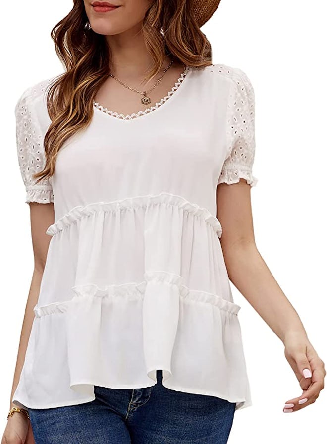 GRACE KARIN Flowy Babydoll Top